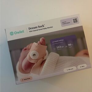 Owlet Dream Sock FDA-Cleared Smart Baby Monitor in Dusty Rose